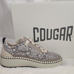 Cougar Cream and Black Patterned Sneakers